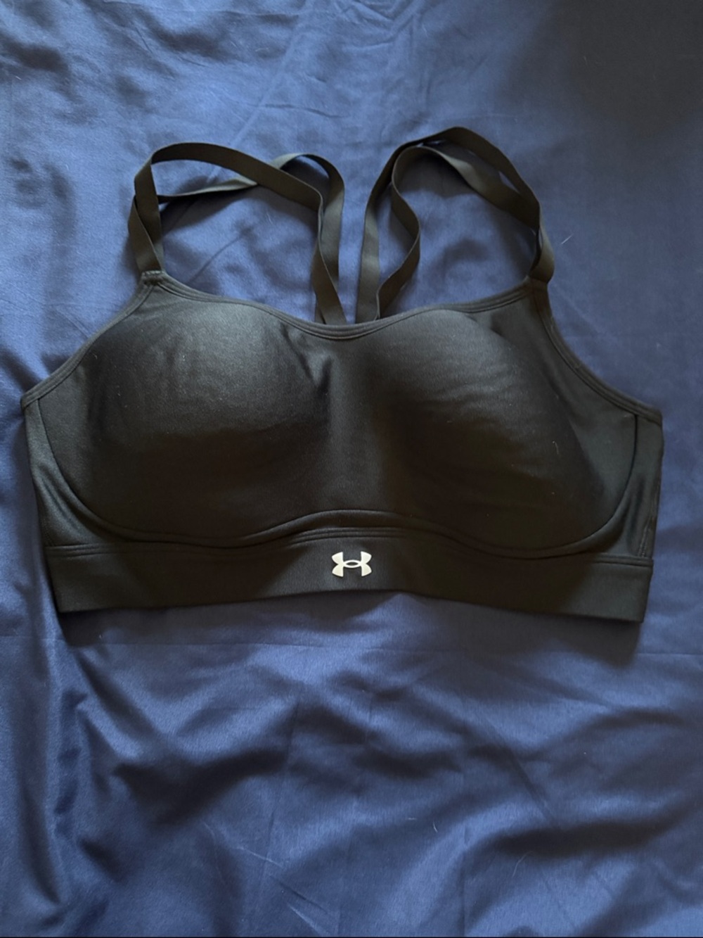 Under Armour Black lined High-Impact Sports Bra